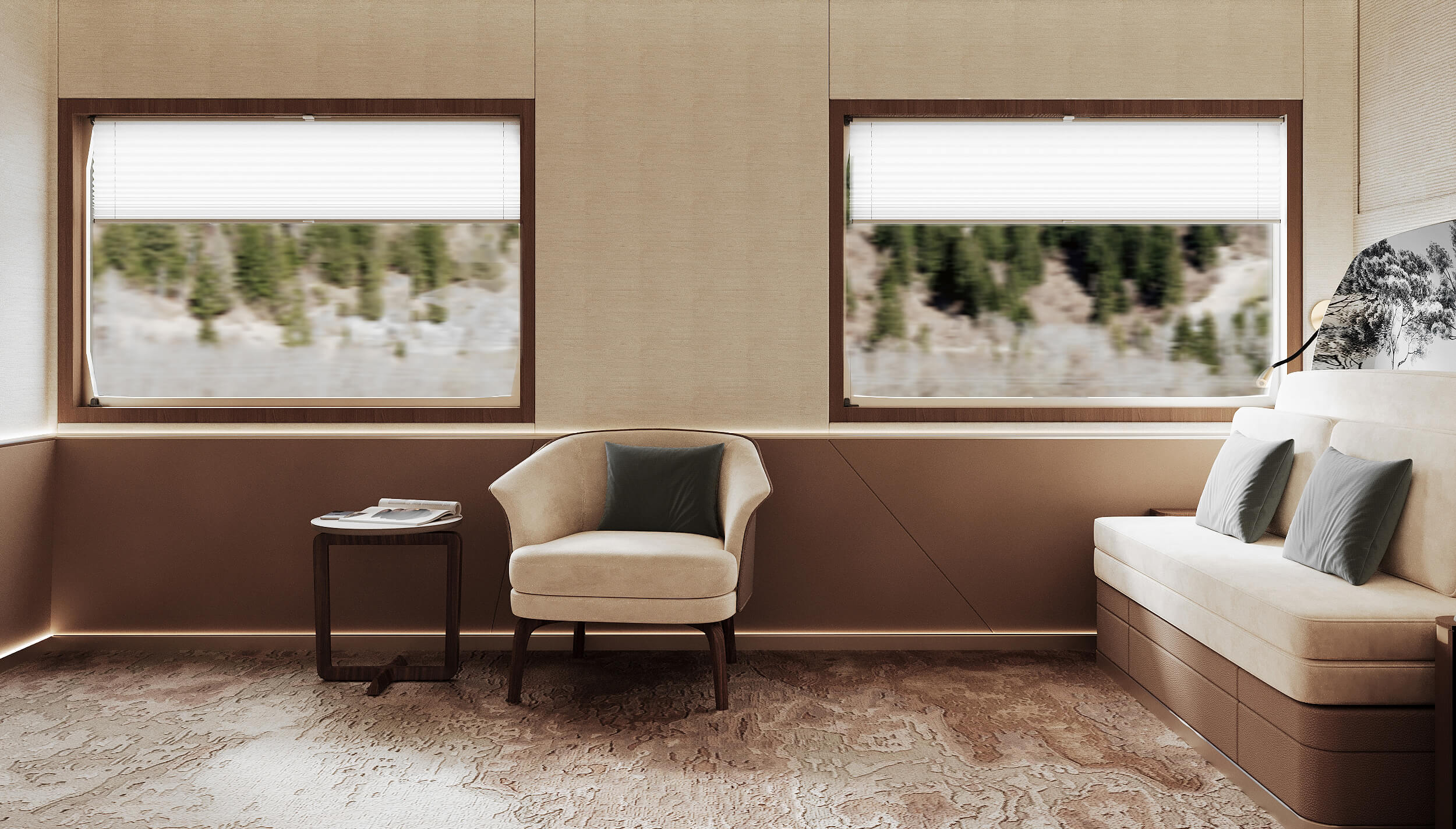 Lanmei Starlight Train design by Pulina VIP Cabin1