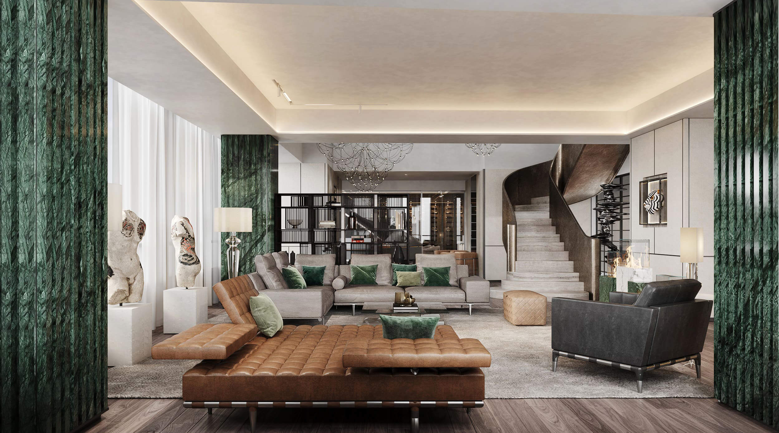 Shenyang Yanlord Penthouse -Living Room