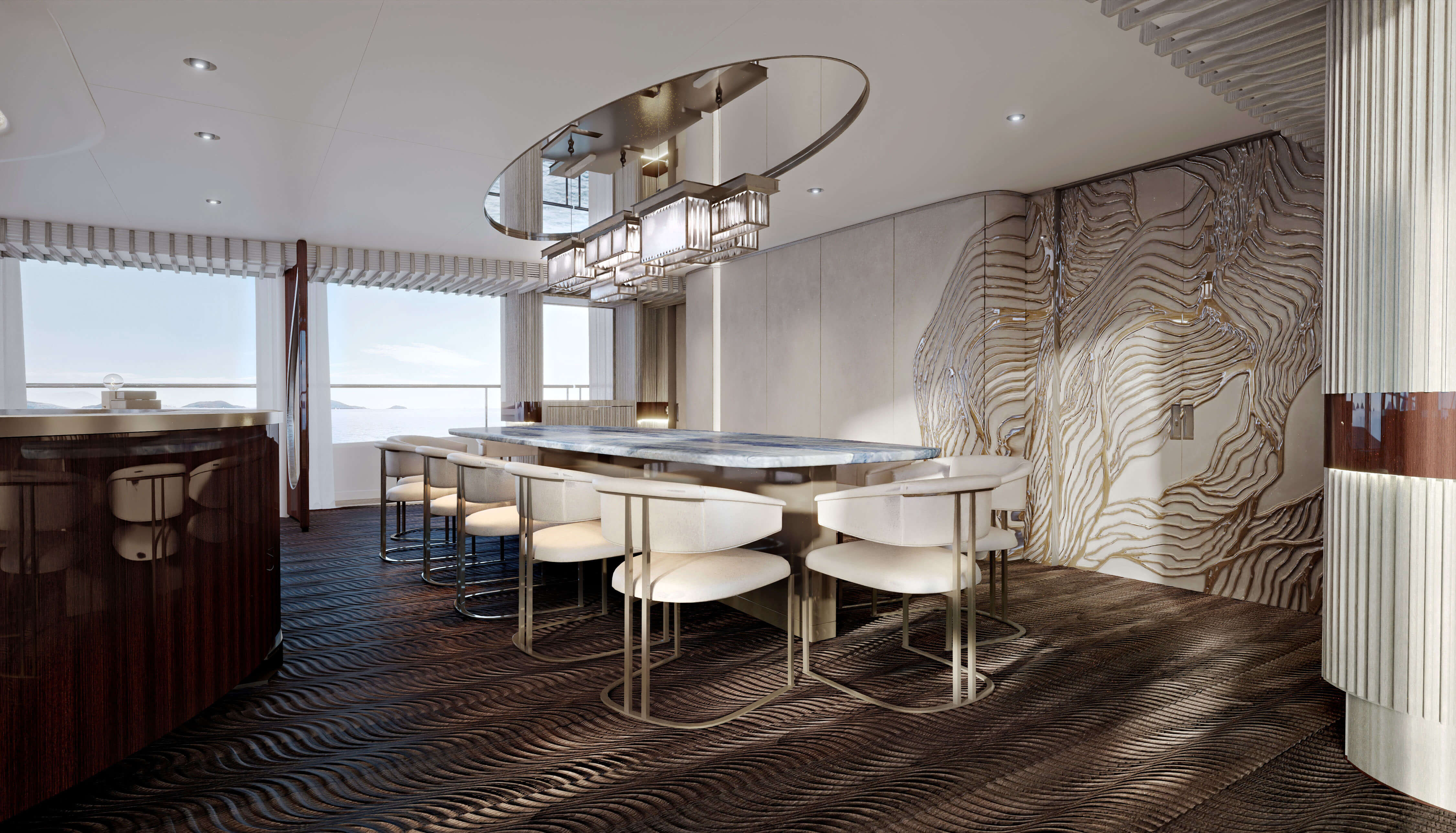 Romeo 55 motor yacht Pulina Exclusive Interiors salone 084