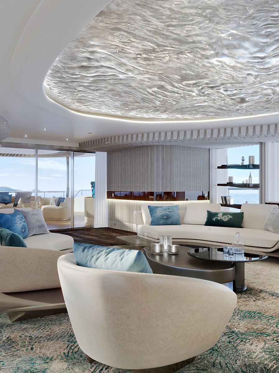 Romeo 55 motor yacht Pulina Exclusive Interiors salone 085