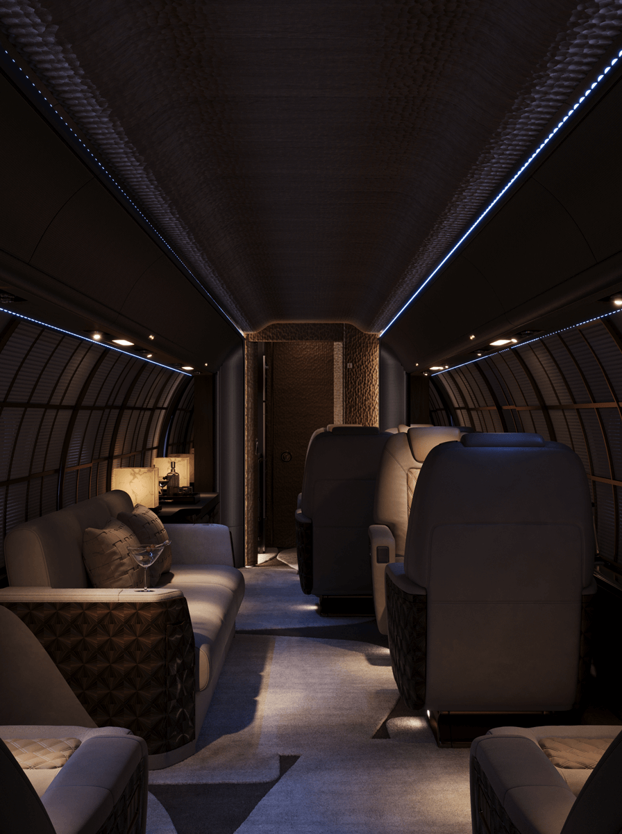 1.1 PRIVATE JET PULINA EXCLUSIVE INTERIORS NIGHT