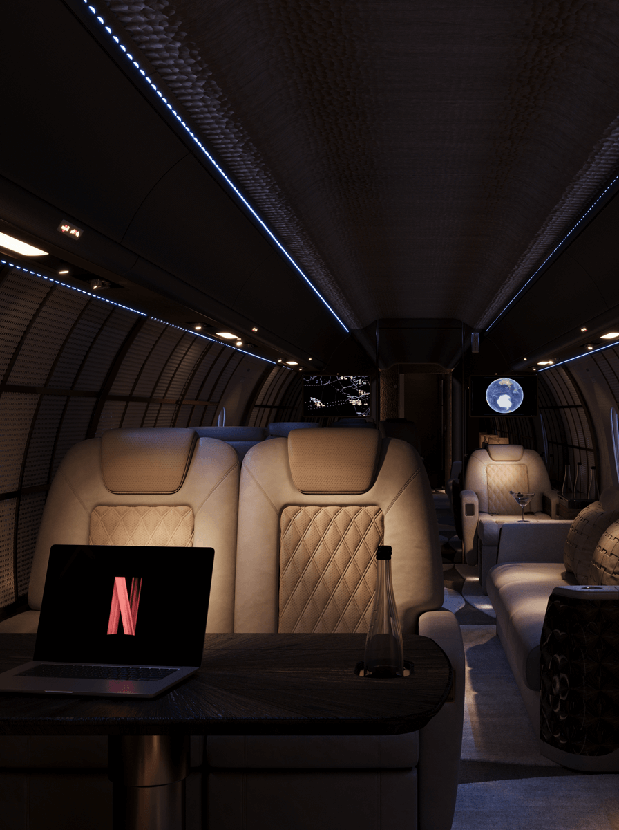 2PRIVATE JET PULINA EXCLUSIVE INTERIORS NIGHT