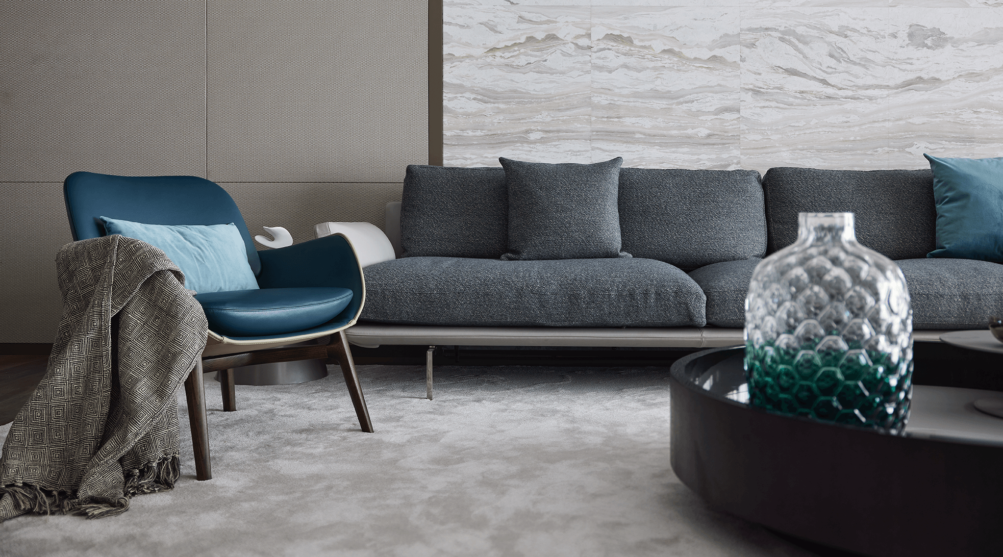 Yanlord Luxury Apartment Living Room Sofa