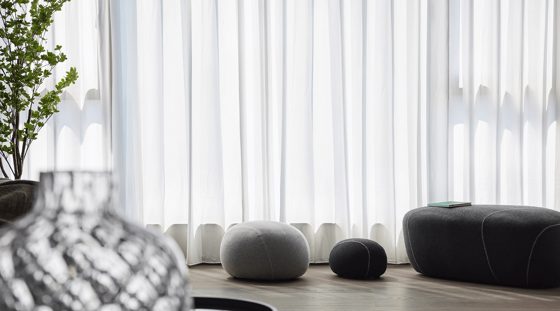 Yanlord Luxury Apartment Living Room angle